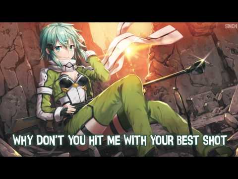 Nightcore - Hit Me With Your Best Shot - (Lyrics)